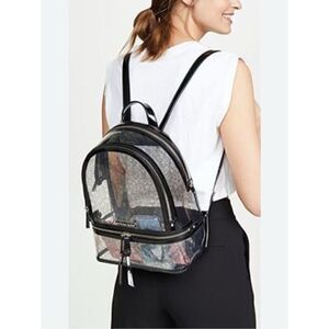 Clear pvc see through jelly MK MIchael Kors Rhea  lg backpack bag purse knapsack
